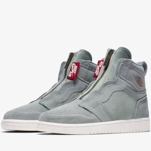 gray nike high top shoes
